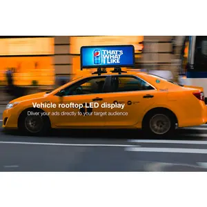 Hoch auflösender Taxi-Dach-LED-Digital bildschirm P2.5 P3 P4 P5mm Auto-LED-Display für Werbung