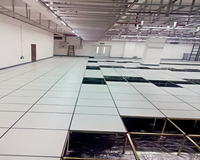 Carreaux en PVC HPL modernes de l'usine Lingding Plancher surélevé en acier antistatique imperméable et ignifuge pour immeubles de bureaux hôpitaux
