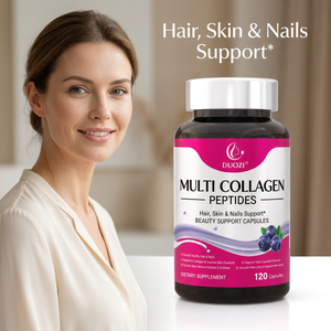 DUOZI Péptidos de Colágeno Múltiple, 120 Cápsulas, Suplemento de Belleza para el Cabello, la Piel y las Uñas, para Mujeres - Product Image 3
