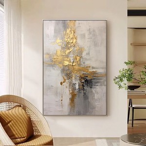 Modern Abstract Oil Painting <b>Large</b> Sized Metal <b>Frame</b> Textured Wall Art For Living Room Sofa Background Decorative Painting - Product Image 4