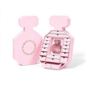 Luxury Perfume Bottle Shape Advent <b>Calendar</b> Box with Drawers Rigid Paperboard Christmas Mystery Box for Fragrance Packaging - Product Image 1
