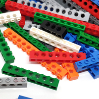 DELO TOYS Briques de construction éducatives en vrac, blocs de construction DIY, briques MOC en plastique ABS, brique 1*6 1 X 6 avec trous (N°3894)