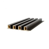-Nano feuille 3d latte isolée bois intérieur pvc décorer wpc panneaux muraux murs plaque de cristal de carbone