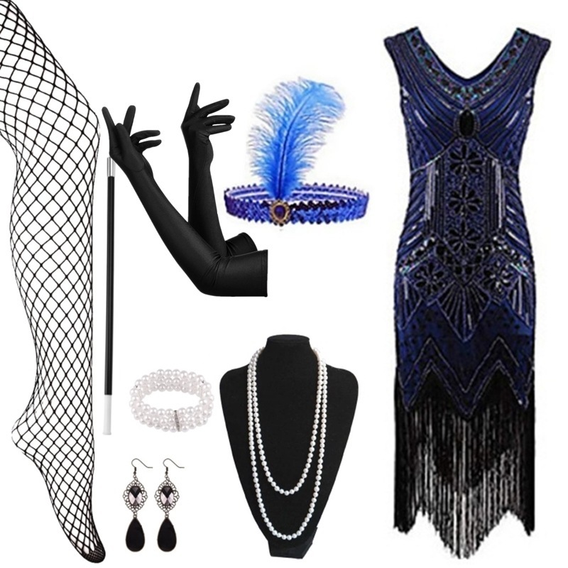 Black and blue skirt accessories B