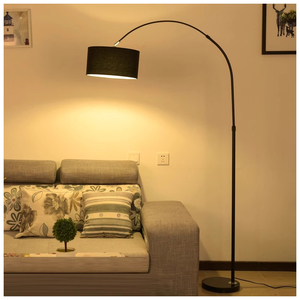<span class=keywords><strong>Lampada</strong></span> <span class=keywords><strong>da</strong></span> <span class=keywords><strong>Terra</strong></span> ad Arco Moderna con Paralume in Tessuto Giallo, Struttura in Ferro e Base E27 per Hotel, Soggiorno e Camera <span class=keywords><strong>da</strong></span> Letto - Product Image 2