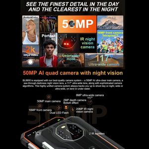 <span class=keywords><strong>Blackview</strong></span> – téléphone portable 5G <span class=keywords><strong>BL8800</strong></span>, caméra à Vision nocturne infrarouge, 8 go + 128 go, batterie 8380mAh, Android 11.0, nouvel arrivage - Product Image 4