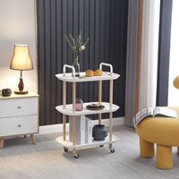 Chariot utilitaire de cuisine à domicile, chariot à 3 niveaux, étagère roulante, panier de rangement en métal pliable, organisateur, chariot