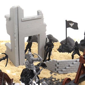 Mini-ensemble de soldats militaires anciens 71 pièces, échelle 5,5-21 cm, en plastique durable et réaliste, infanterie, chevaux, cavalerie, chariots, jouets de guerre pour - Product Image 6