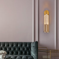 Applique Murale de Luxe en Cristal, Style Nordique Minimaliste, en Acier Inoxydable, LED, pour Escaliers, Salons, Halls d'Hôtels, Entrées de Villas
