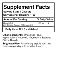 Capsules de chlorophylle OEM ODM 100 mg, 60 unités, complément alimentaire à base de plantes, formule personnalisée, fabricant de marque privée