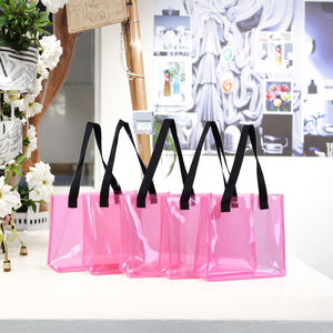 Bolsa de Mano de PVC con Asas, Impresa Personalizada al por Mayor, Transparente, Impermeable, Portátil, con Logotipo para Compras, Empaque, Promoción y Publicidad - Product Image 2