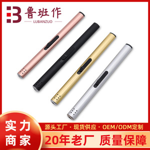 Aluminum Alloy Kitchen <b>Lighter</b> Piezoelectric Ignition Windproof For Candle Aromatherapy Tools Household Use - Product Image 5