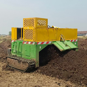 Driverless gà Phân compost Máy Phân bón hữu cơ Crawler di chuyển Phân compost Turner thiết bị - Product Image 1