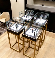 Vitrine de présentation de bijoux de luxe moderne avec éclairage LED et structure en aluminium