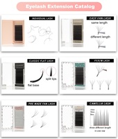 Plateau de Cils en Emballage Recyclable Soie Cachemire Extensions de Cils Mega Volume 3D Doux 0.03 0.05 Marque Privée 5-25mm