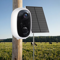 Kamera CCTV IP Nirkabel Tenaga Surya 4MP PTZ Tahan Air Pintar untuk Luar Ruangan, Alarm Keamanan WIFI, Kamera Solar Jaringan WIFI