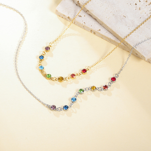 Myshape قوس قزح سبعة الشاكرات الكريستال الشفاء قلادة بلورات حماية Chakra المختنق دوامة سحر الفولاذ المقاوم للصدأ المجوهرات - Product Image 5