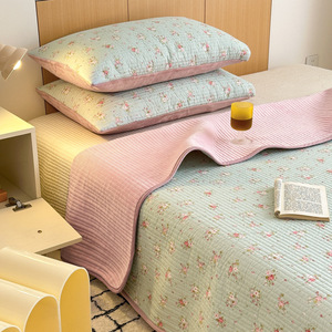 Juego de edredón de cama de doble cara de tres piezas moderno para todas las estaciones, algodón con estampado de plantas, forro de algodón amigable con el otoño - Product Image 6