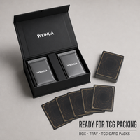 Boîte d'emballage en papier personnalisée noire de luxe avec logo magnétique pour cartes TCG, boîte cadeau VIP pour cartes de collection et cartes de crédit