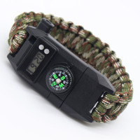Bracelet de survie en paracorde 7 en 1, multifonctionnel, tactique, d'urgence, pour le camping, la randonnée, la survie, EDC, bracelet de secours, sangle de poignet