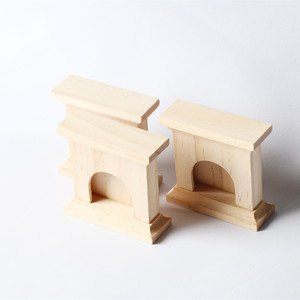 Cheminée en bois massif naturel pour maison de poupée, plantes succulentes miniatures, accessoires décoratifs, jouet BJD - Product Image 1