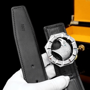 Cinturón Formal de Piel de Cocodrilo para Hombre con Hebilla de Acero, Diseño de Lujo para Negocios y Ocio, Ligero y Duradero, Venta al Por Mayor del Fabricante - Product Image 2