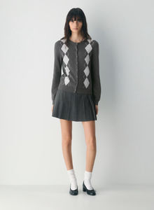 Dark Gray Pleated Short <b>Skirt</b> Women's Casual Everyday Wear - Product Image 5