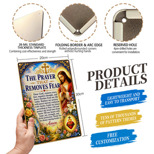 Artesanía Metálica al por Mayor, Letreros Metálicos Vintage de Catolicismo, Personalizables con Imágenes de Jesús y la Biblia para Decoración del Hogar, Iglesia, Cuadros y Arte Mural - Product Image 4