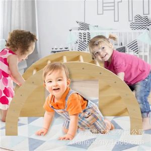 Estructura de escalada triangular de madera maciza para niños, estructura de escalada para interiores, juguete de entrenamiento físico para jardín de infantes - Product Image 2