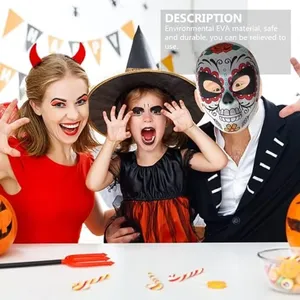 Máscara <span class=keywords><strong>Mexicana</strong></span> de Halloween para el Día de los Muertos, Accesorios de Fiesta de PVC y Máscara - Product Image 5