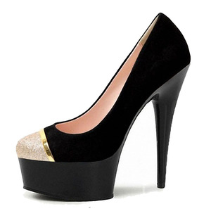 Zapatos de Tacón Alto Ultrafino con Cabeza Redonda Dorada de 15 cm, Zapatos de Moda para Mujer, Primavera y Otoño, Nuevos Zapatos de Mujer - Product Image 2