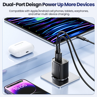 Pengisi Daya Cepat Toocki Compact 20W Port Ganda A+C Kompatibilitas Luas untuk Perangkat iPhone Samsung Android dan Lainnya