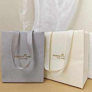 Sacs en papier de luxe pour vêtements et bijoux, personnalisés avec logo de marque, écologiques, avec poignée, pour promotion, vente au détail, cadeaux et achats - Product Image 3