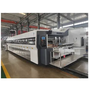 Good Supplier Auto Print And Cut Machine Corrugated Cardboard Box Printing Slotting Die Cutting Machine Automatic