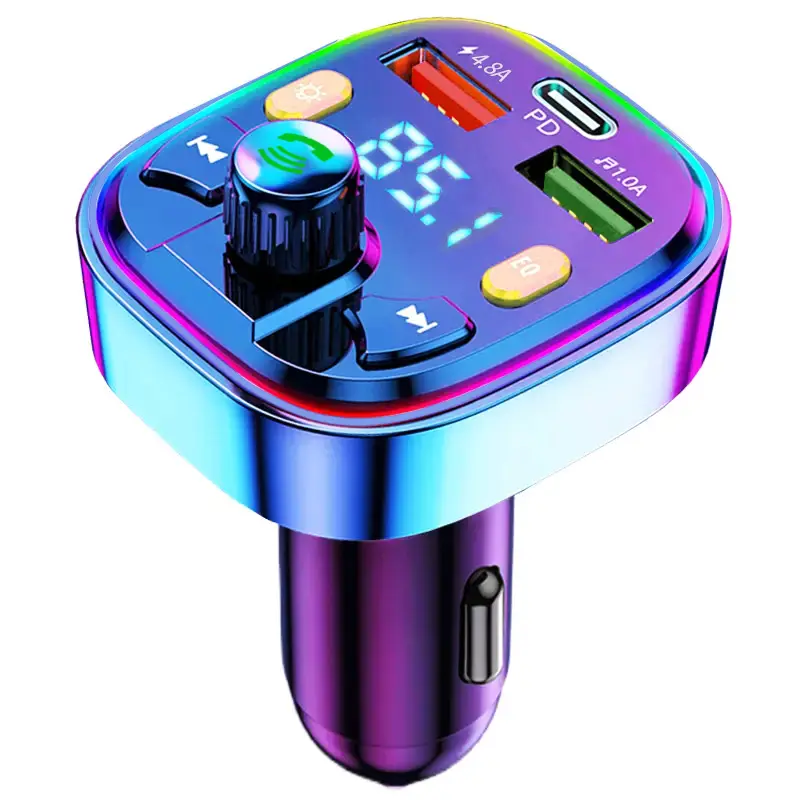 USB Disk Playback Type 18W 3.1A USB Fast Charging Handsfree Car Kit FM Modulator Dual USB Car MP3 Player FM Transmitter