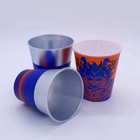 Gobelets et couvercles en plastique PP jetables personnalisés avec logo, impression IML, écologiques et durables, pour les fêtes