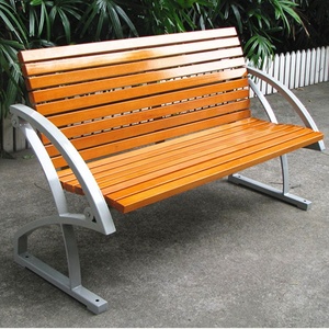Gavin fabricante de móveis para ruas e parques, banco de madeira para jardim ao ar livre, estrutura de aço, assento de madeira maciça - Product Image 6