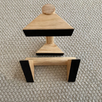 Nouveau design Mini barre parallèle portable Gym équipement de Fitness à domicile push up -bar en bois tirer vers le haut dip bar ensemble