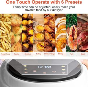 New Arrivals 8L 1400W Digital Control LCD Display Plastic Non-Stick Energy Efficient Class 30 Min <b>Timer</b> Household Oil Air Fryer - Product Image 4