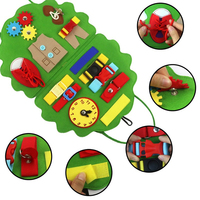Kits de Manualidades para Niños 2026, Tablero de Actividades Montessori de Madera con Hebillas, Juguetes Educativos Ecológicos para Niños Pequeños