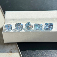 Bague de fiançailles et de mariage personnalisée en or massif 14 carats avec diamant bleu de laboratoire certifié IGI taille Radiant 1 ou 2 carats – Joaillerie fine