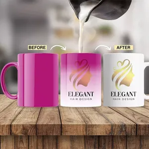 Tazas personalizadas con sensibilidad al calor, tazas de café mágicas con cambio de Color, por sublimación
