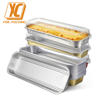 XC Y58 750ml Barquette jetable en aluminium pour gâteaux et cheesecakes avec couvercle en plastique, récipient de qualité alimentaire