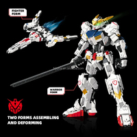 Jiestar-Jeu de blocs de construction pour enfants, 952 pièces 2 1 Mecha avion déformé Genshon Robot Barbatos modèle robotique