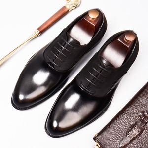 Zapatos Oxford Formales para Hombre, con Entresuela de Piel Vacuna, Impermeables, Transpirables, que Aumentan la Estatura, Hechos a Mano, para Otoño - Product Image 2