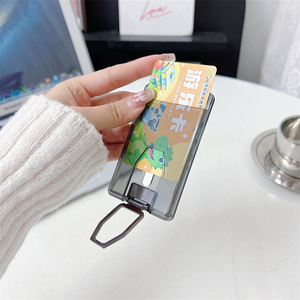 Nouveau support magnétique pliable pour cartes PC, pochette transparente pour téléphone, support universel réglable avec anneau, portefeuille transparent, support magnétique - Product Image 5