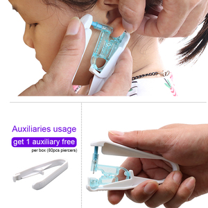 Pistola de Perforación de Oreja de Autoservicio - G1 con Aretes de Cristal Púrpura, Kit Perforador de Oreja Indoloro Desechable, Perforación Segura - Product Image 6