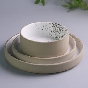 Heim Esszimmer dekoratives Geschirr mattiertes weißes Steingut Porzellanschalen japanische Keramik Ramen Schüssel für Hotel