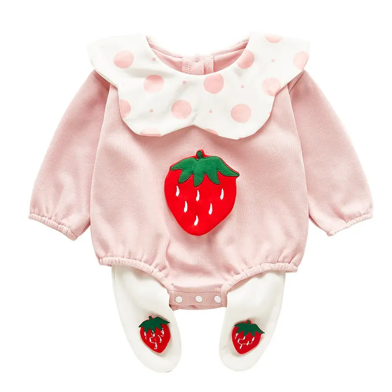 2022新しいデザインの幼児の赤ちゃんの服かわいい素敵な新生児ジャンプスーツアイボリーパンツ2ピースかわいい赤ちゃんの女の子の服セット