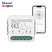 Module de commande de store GIRIER Tuya RF433 pour moteur de volet électrique intelligent ZigBee 100-240V, module interrupteur de rideau